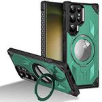 For Samsung Galaxy S23 5G MagSafe Magnetic Holder Phone Case(Green)