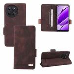 For Realme 11 5G / 11x Magnetic Clasp Leather Phone Case(Brown)