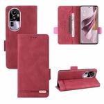 For OPPO Reno10 Pro Magnetic Clasp Leather Phone Case(Red)
