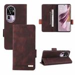 For OPPO Reno10 Pro+ Magnetic Clasp Leather Phone Case(Brown)