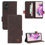 For Xiaomi Redmi Note 12S 4G Magnetic Clasp Leather Phone Case(Brown)
