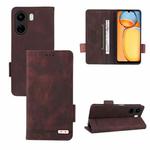 For Xiaomi Redmi 13C Magnetic Clasp Leather Phone Case(Brown)