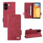 For Xiaomi Redmi 13C Magnetic Clasp Leather Phone Case(Red)