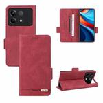 For Xiaomi Redmi Note 13R Pro Magnetic Clasp Leather Phone Case(Red)