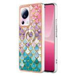 For Xiaomi 13 Lite 5G Electroplating IMD TPU Phone Case with Ring(Colorful Scales)