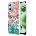 For Xiaomi Redmi Note 12 5G Global/Poco X5 5G Electroplating IMD TPU Phone Case with Ring(Colorful Scales)