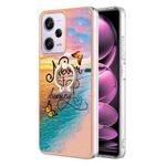 For Xiaomi Redmi Note 12 Pro Speed Electroplating IMD TPU Phone Case with Ring(Dream Butterfly)