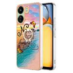 For Xiaomi Redmi 13C 4G Electroplating IMD TPU Phone Case with Ring(Dream Butterfly)