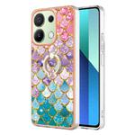 For Xiaomi Redmi Note 13 4G Electroplating IMD TPU Phone Case with Ring(Colorful Scales)