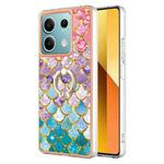 For Xiaomi Redmi Note 13 5G Global Electroplating IMD TPU Phone Case with Ring(Colorful Scales)