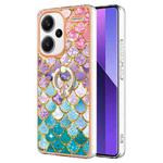 For Xiaomi Redmi Note 13 Pro+ 5G Electroplating IMD TPU Phone Case with Ring(Colorful Scales)