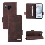 For Sharp Aquos Sense8 Magnetic Clasp Leather Phone Case(Brown)