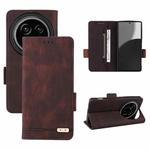 For Sharp Aquos R9 Pro Magnetic Clasp Leather Phone Case(Brown)