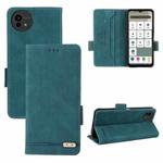 For Sharp Aquos wish5 Magnetic Clasp Leather Phone Case(Green)