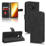 For Realme 11 Skin Feel Magnetic Flip Leather Phone Case(Black)