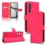 For Realme C65 4G Skin Feel Magnetic Flip Leather Phone Case(Rose Red)