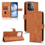 For Realme C71 4G Skin Feel Magnetic Flip Leather Phone Case(Brown)