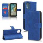 For Nokia C02 Skin Feel Magnetic Flip Leather Phone Case(Blue)