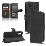 For Sharp Aquos Wish 3 Skin Feel Magnetic Flip Leather Phone Case(Black)