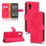 For Sharp Aquos Wish 3 Skin Feel Magnetic Flip Leather Phone Case(Rose Red)