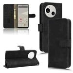 For Sharp Aquos R10 Skin Feel Magnetic Flip Leather Phone Case(Black)