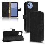 For Sharp Aquos wish5 Skin Feel Magnetic Flip Leather Phone Case(Black)