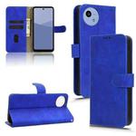 For Sharp Aquos wish5 Skin Feel Magnetic Flip Leather Phone Case(Blue)