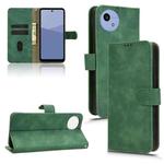 For Sharp Aquos wish5 Skin Feel Magnetic Flip Leather Phone Case(Green)