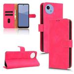 For Sharp Aquos wish5 Skin Feel Magnetic Flip Leather Phone Case(Rose Red)