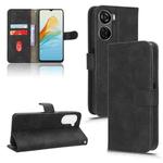 For ZTE Axon 40 Lite Skin Feel Magnetic Flip Leather Phone Case(Black)