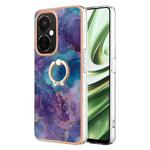 For OnePlus Nord CE 3 5G/CE 3 Lite 5G Electroplating Marble Dual-side IMD Phone Case with Ring(Purple 016)