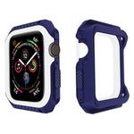 For Apple Watch Series 6 & SE & 5 & 4 44mm Shockproof Two Color Protective Case(Blue White)