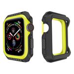 For Apple Watch Series Series 3 & 2 & 1 42mm Shockproof Two Color Protective Case(Black Yellow)