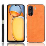 For Xiaomi Redmi 13C 4G / Poco C65 Sewing Cow Pattern Skin PC + PU + TPU Phone Case(Orange)