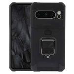 For Google Pixel 8 Pro Camera Shield Card Slot PC+TPU Phone Case(Black)