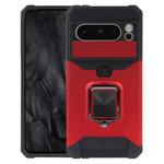 For Google Pixel 8 Pro Camera Shield Card Slot PC+TPU Phone Case(Red)