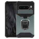 For Google Pixel 8 Pro Camera Shield Card Slot PC+TPU Phone Case(Dark Green)