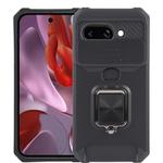 For Google Pixel 9a Camera Shield Card Slot PC+TPU Phone Case(Black)