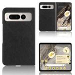 For Google Pixel Fold Litchi Texture Back Cover Phone Case(Black)