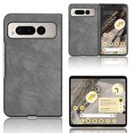 For Google Pixel Fold Litchi Texture Back Cover Phone Case(Grey)