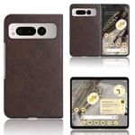For Google Pixel Fold Litchi Texture Back Cover Phone Case(Brown)