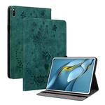 For Huawei MatePad Pro 10.8 2021 / 2018 Butterfly Rose Embossed Leather Tablet Case(Green)