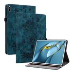 For Huawei MatePad Pro 10.8 2021 / 2018 Butterfly Rose Embossed Leather Tablet Case(Dark Blue)