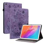 For Huawei MatePad T 10s/Enjoy Tablet 2 Butterfly Rose Embossed Leather Tablet Case(Purple)