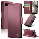 For Google Pixel 8 CaseMe 023 Butterfly Buckle Litchi Texture RFID Anti-theft Leather Phone Case(Wine Red)