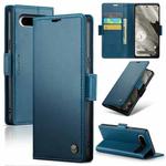 For Google Pixel 8 CaseMe 023 Butterfly Buckle Litchi Texture RFID Anti-theft Leather Phone Case(Blue)