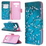 For LG K61 Colored Drawing Pattern Horizontal Flip Leather Case with Holder & Card Slots & Wallet(Plum Blossom)