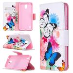For Nokia 1.3 Colored Drawing Pattern Horizontal Flip Leather Case with Holder & Card Slots & Wallet(Butterfly)
