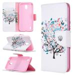 For Nokia 1.3 Colored Drawing Pattern Horizontal Flip Leather Case with Holder & Card Slots & Wallet(Little Tree)
