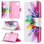 For Samsung Galaxy A31 Colored Drawing Pattern Horizontal Flip Leather Case with Holder & Card Slots & Wallet(Sun Flower)